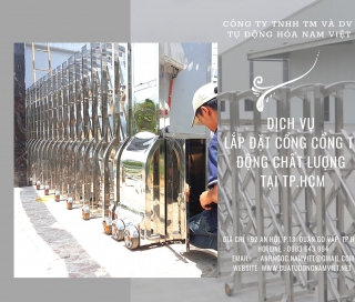 Địa chỉ lắp đặt cổng xếp điện tự động chất lượng cho khu công nghiệp - Công ty Nam Việt
